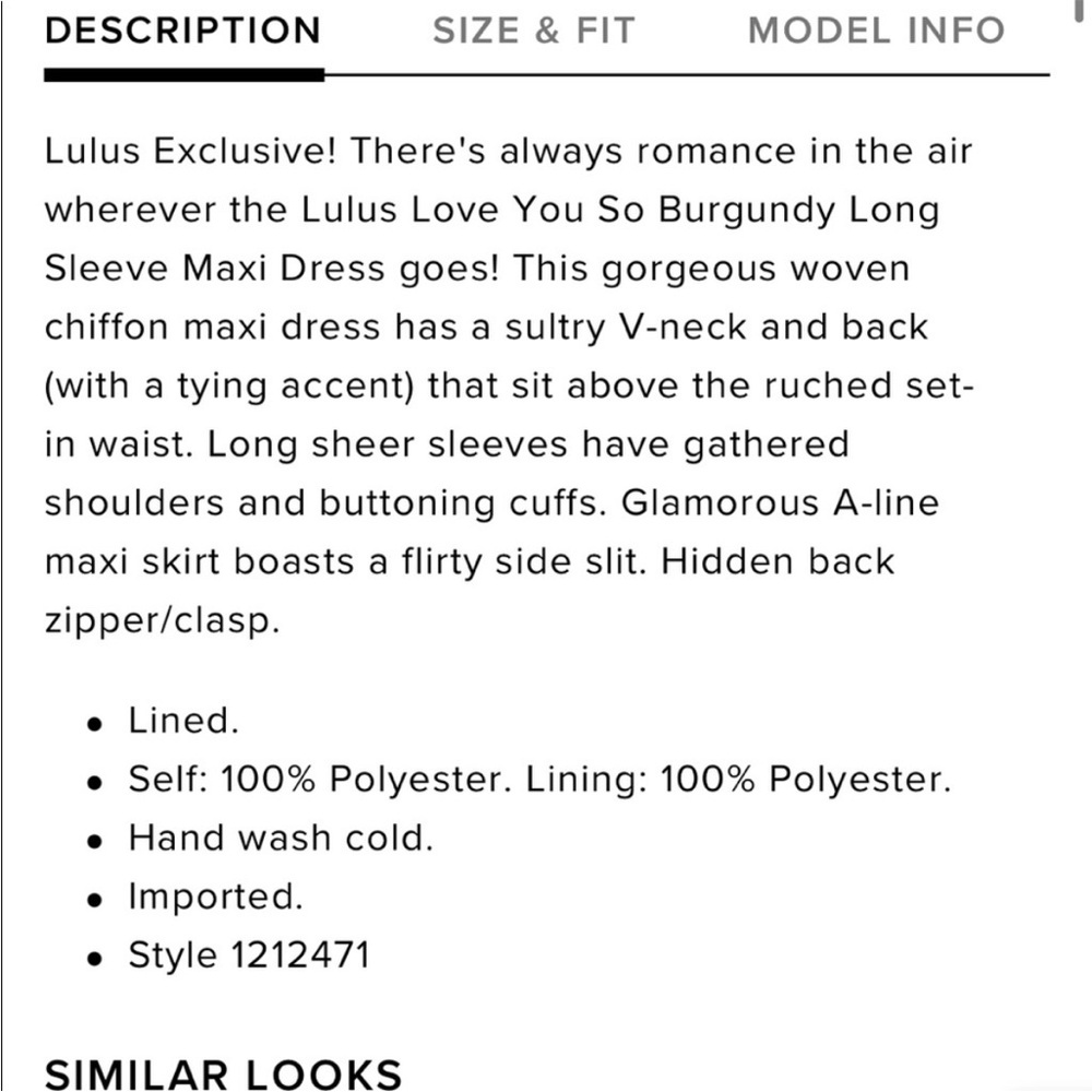 Lulu's Love You So Burgundy Long Sleeve Maxi Dress - Picture 6 of 16